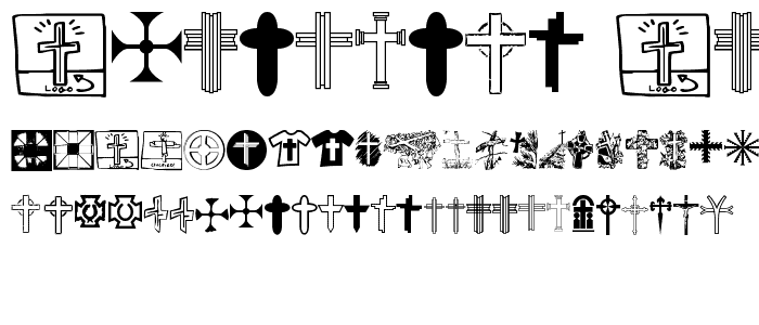 Christian Crosses V font